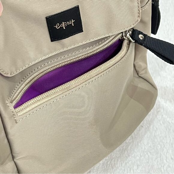 Esprit Tan Nylon Mini Convertible Sling Backpack main image 10
